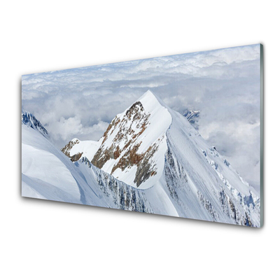 Tablouri acrilice Munții Peisaj Gri Alb