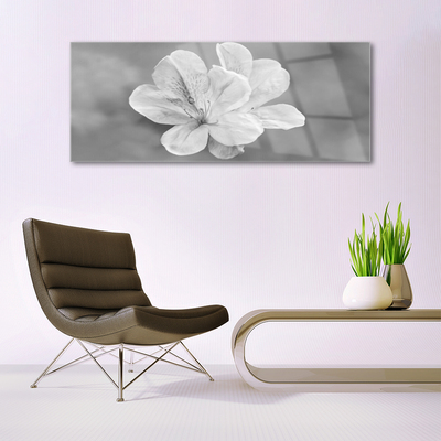 Tablouri acrilice Flori Floral Alb Gri