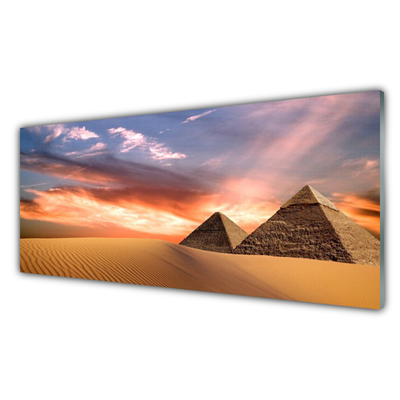 Tablouri acrilice Desert Piramidele Arhitectura galben