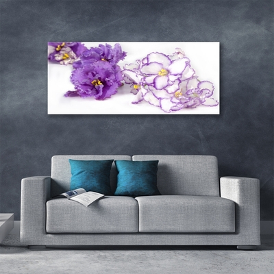 Tablouri acrilice Flori Floral Violet Alb