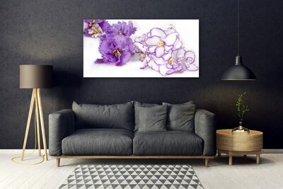 Tablouri acrilice Flori Floral Violet Alb