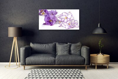 Tablouri acrilice Flori Floral Violet Alb