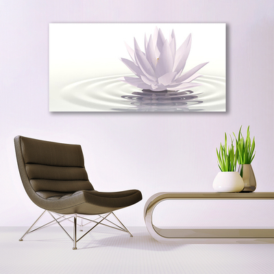 Tablouri acrilice Water Flower Art White