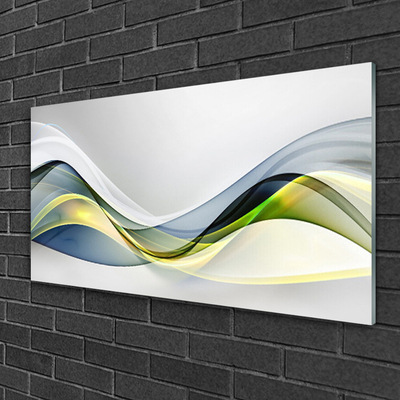 Tablouri acrilice Abstract Art Albastru Gri Verde Alb