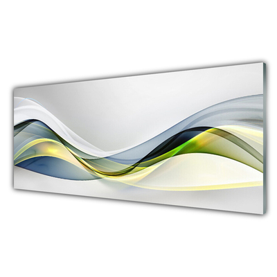 Tablouri acrilice Abstract Art Albastru Gri Verde Alb