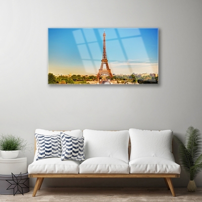 Tablouri acrilice Turnul Eiffel Paris Arhitectura Brown