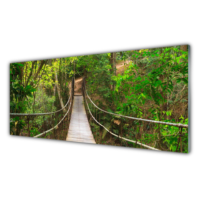 Tablouri acrilice Podul Natural Pădurea Verde Maro