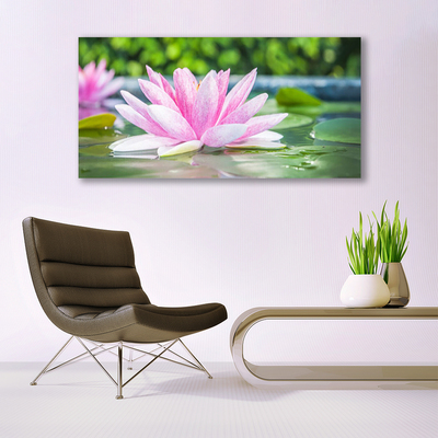 Tablouri acrilice Water Flower Art Roz Verde