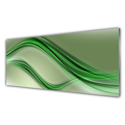Panou sticla bucatarie Abstract Art Verde Gri