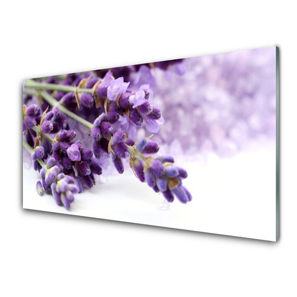 Panou sticla bucatarie Flori Floral violet