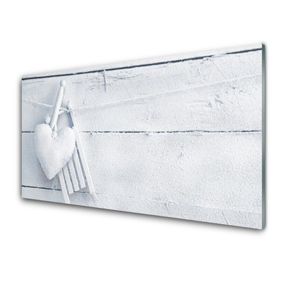 Panou sticla bucatarie Abstract Art White