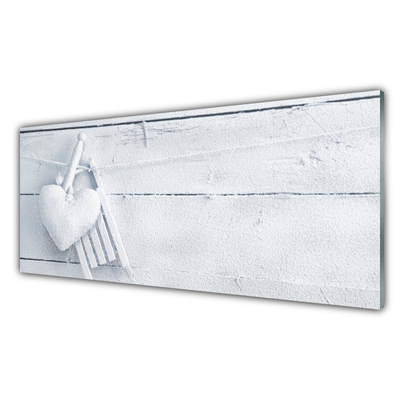 Panou sticla bucatarie Abstract Art White