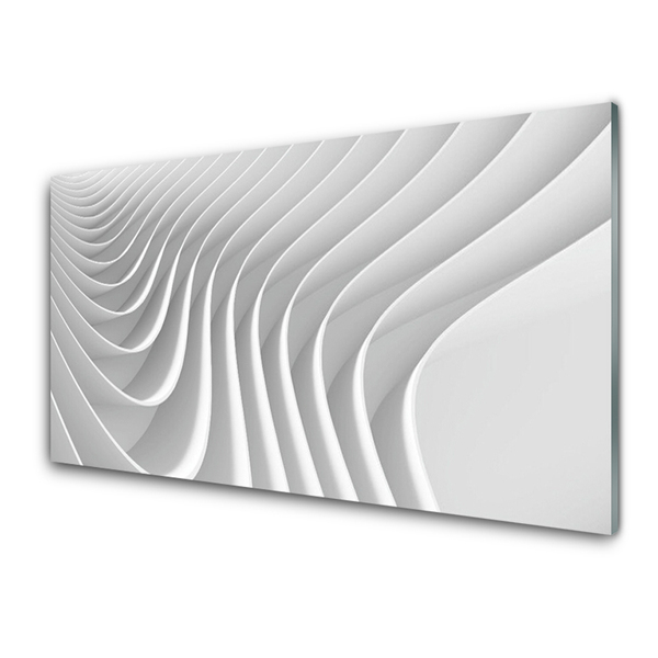 Panou sticla bucatarie Abstract Art White