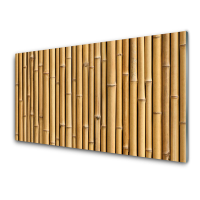 Panou sticla bucatarie Bamboo Canes Floral Galben