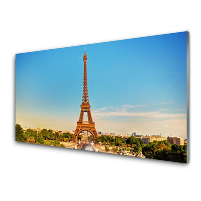 Panou sticla bucatarie Turnul Eiffel Paris Arhitectura Brown