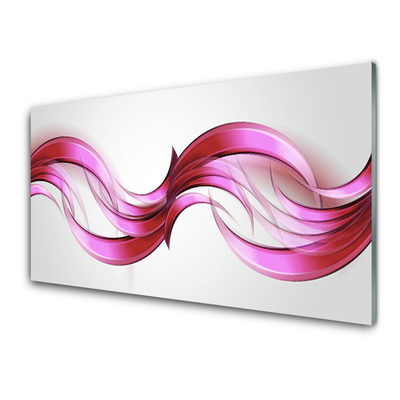 Panou sticla bucatarie Abstract Art Roz Maro Alb Gri