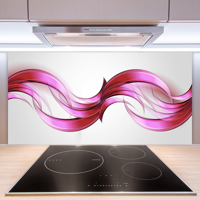 Panou sticla bucatarie Abstract Art Roz Maro Alb Gri