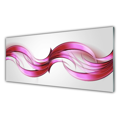 Panou sticla bucatarie Abstract Art Roz Maro Alb Gri