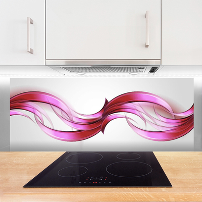 Panou sticla bucatarie Abstract Art Roz Maro Alb Gri