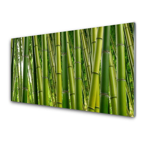 Panou sticla bucatarie Bamboo Tulpini Floral Verde