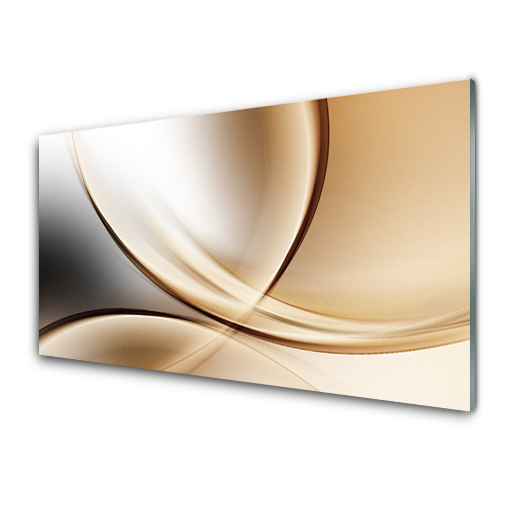 Panou sticla bucatarie Abstract Art Gri Maro Galben