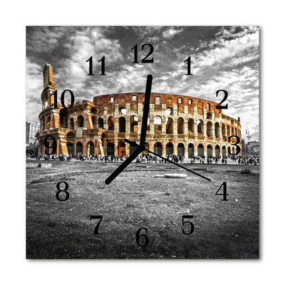 Ceas de perete din sticla pătrat Colosseum Colosseum Gray