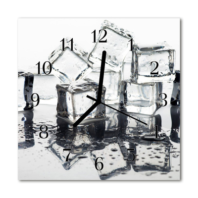 Ceas de perete din sticla pătrat Ice Ice Cream Gri