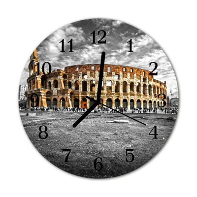 Ceas de perete din sticla rotund Colosseum Colosseum Gray