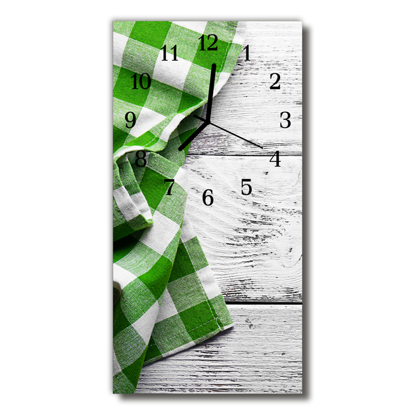 Ceas de perete din sticla vertical Canvas art wood green