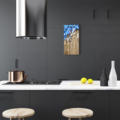 Ceas de perete din sticla vertical Bucătărie lemn de culoare bucătărie