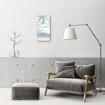 Ceas de perete din sticla vertical Arta grafică alb