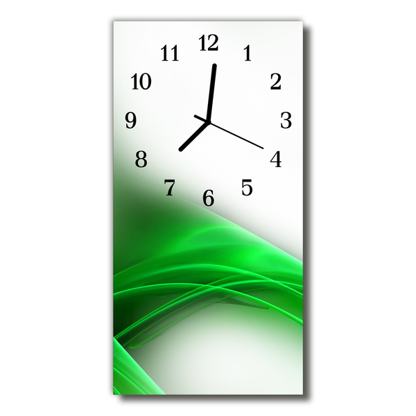 Ceas de perete din sticla vertical Verde modern art