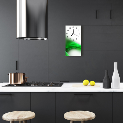 Ceas de perete din sticla vertical Verde modern art