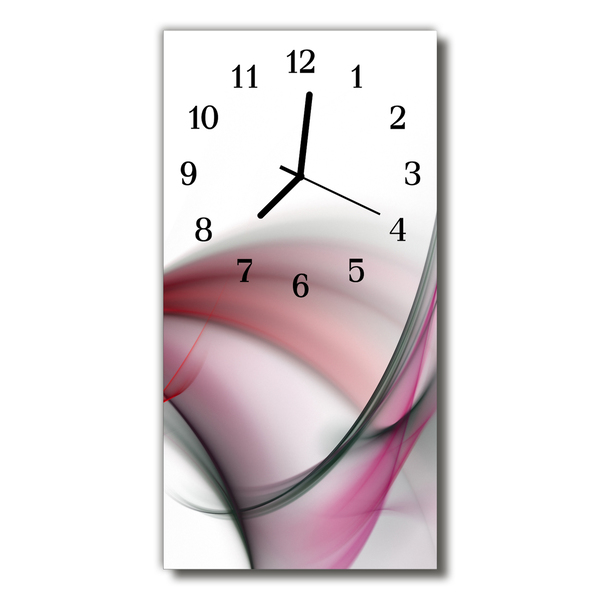 Ceas de perete din sticla vertical Linii de culoare art abstractizare
