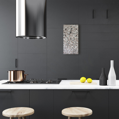Ceas de perete din sticla vertical Grafit bej