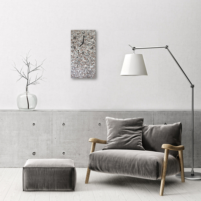 Ceas de perete din sticla vertical Grafit bej