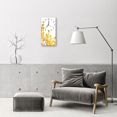 Ceas de perete din sticla vertical Natura copac de culoare