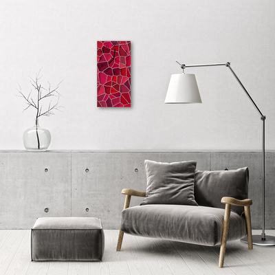 Ceas de perete din sticla vertical Grafică model red