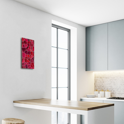 Ceas de perete din sticla vertical Grafică model red