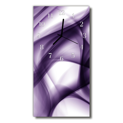 Ceas de perete din sticla vertical Art Abstracție violet