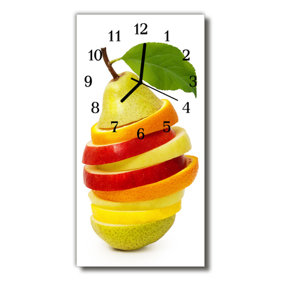 Ceas de perete din sticla vertical Bucătărie fructe de culoare