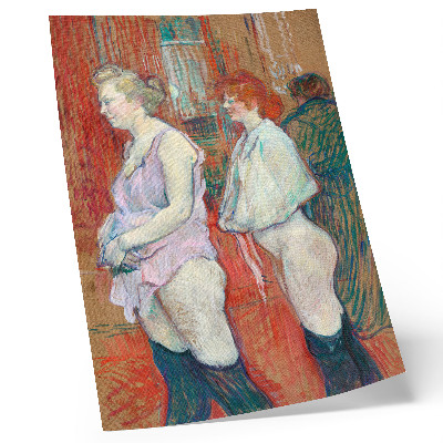 Poster în culori saturate Rue des Moulins (1894) pictură de înaltă rezoluție de Henri de Toulouse-Lautrec
