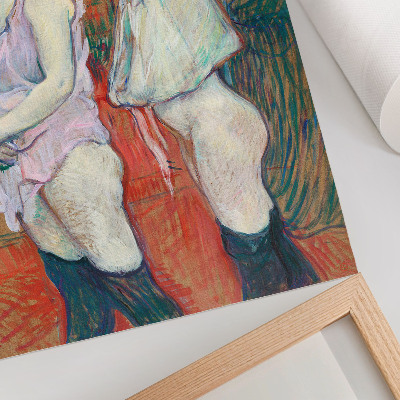 Poster în culori saturate Rue des Moulins (1894) pictură de înaltă rezoluție de Henri de Toulouse-Lautrec