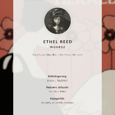 Grafică modernă pe pânză Femeie citind un ziar în stil Art Nouveau de Ethel Reed