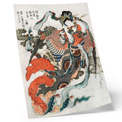 Poster rezistent pentru perete Hokusai japonez în stil vintage ukiyo-e
