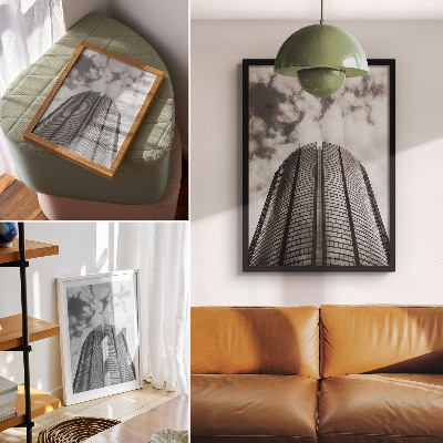 Grafică modernă pe pânză Zgârie-nori modern, simetrie, eleganță