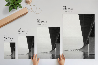 Poster rezistent pentru perete Structura brută a podului peste apă