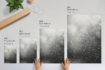 Poster în culori saturate Delicatese subtile ale bokehului gri deschis