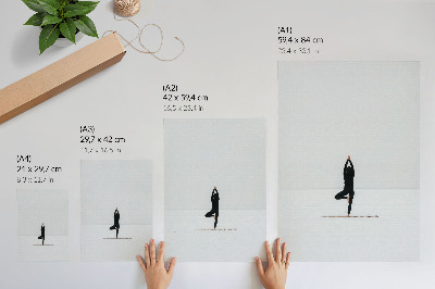 Poster rezistent pentru perete Minimalism figură yoga pace armonie