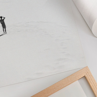 Grafică modernă pe pânză Minimalism, singurătate, spațiu de pace.